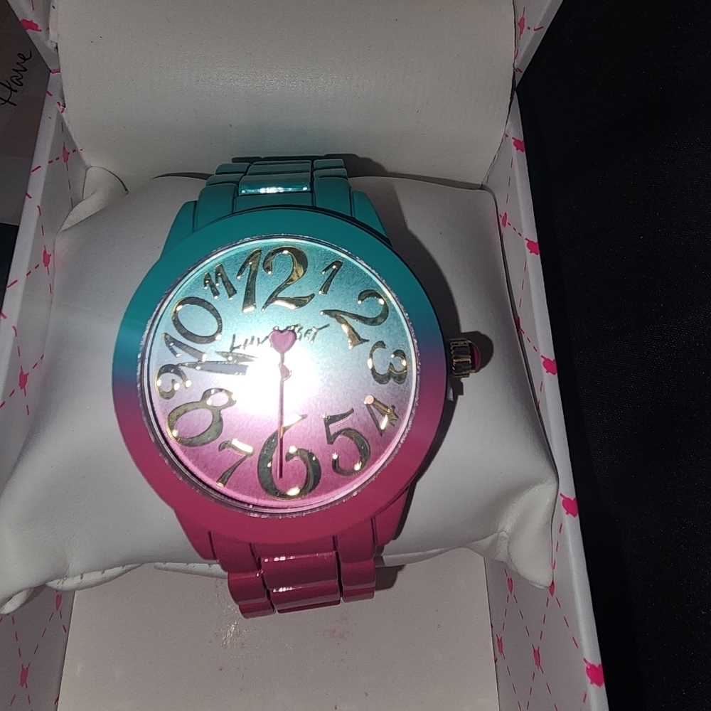 Betsey johnson rainbow watch